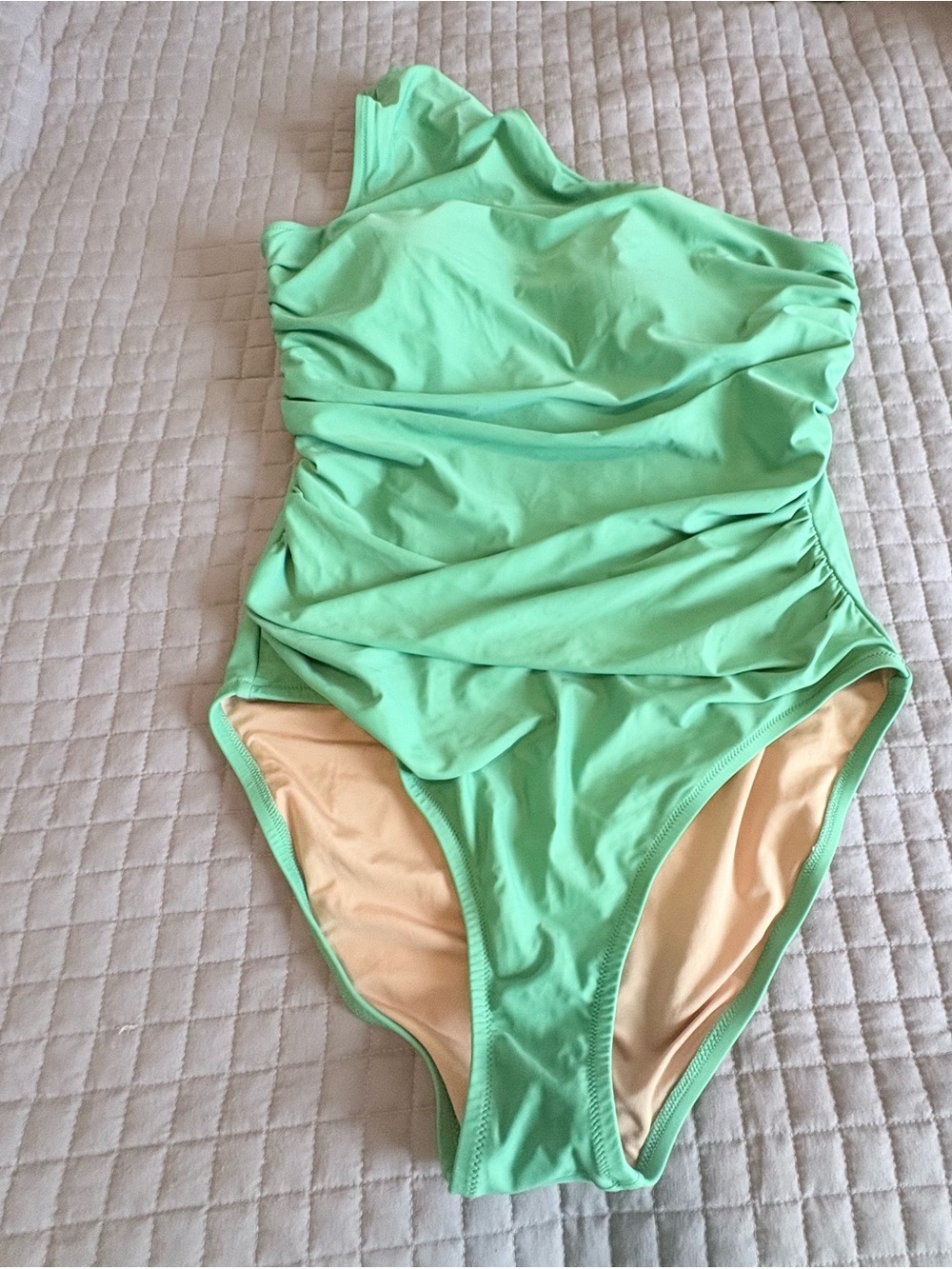 J. Crew Women’s Green One Shoulder Seimsuit